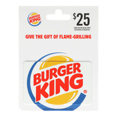 Burger King $25 Gift Card, 1 each