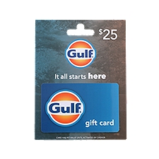 Gulf Oil $25  Gift Card, 1 each