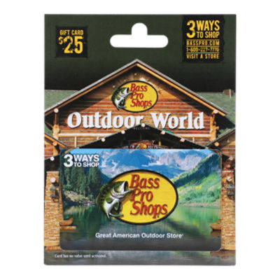 Bass Pro Shops $25 Gift Card, 1 each