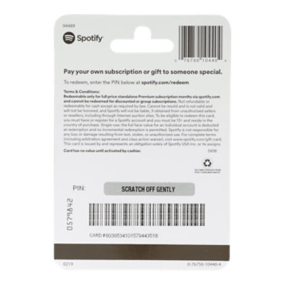 Spotify $30 Gift Card, 1 each - Fairway