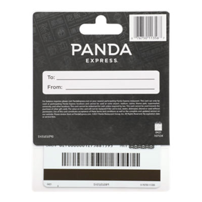 Panda Express $25 Gift Card , 1 each - Fairway