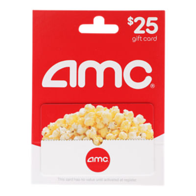 AMC Theatres $25 Gift Card, 1 each