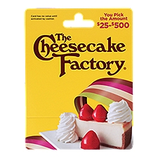 Cheesecake Factory $25-500 Gift Card, 1 Each