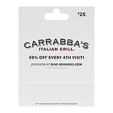 Carrabba'S $25 Gift Card - Refresh, 1 each