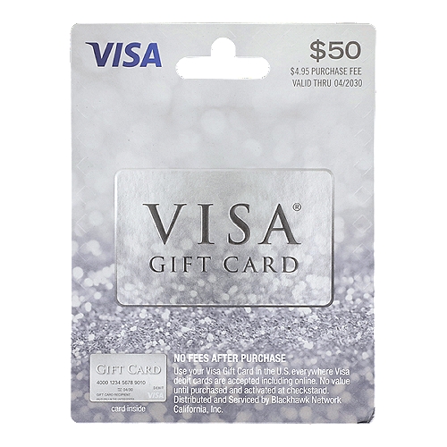 Visa $50 Gift Card - Sparkle, 1 each