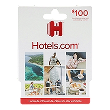 Hotels.com $100 Gift Card, 1 each