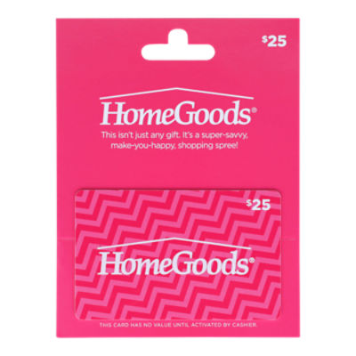 Home goods store gift card