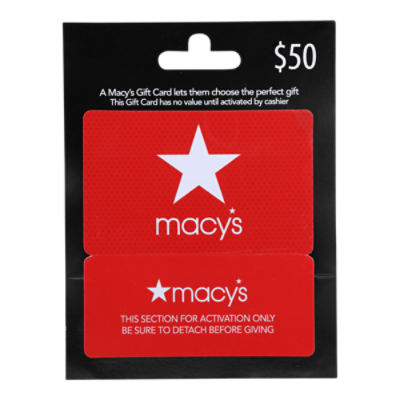Macy's $50 Gift Card, 1 each, 1 Each