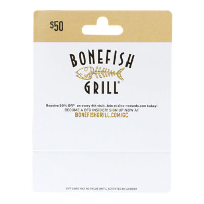 Bonefish Grill $50 Gift Card, 1 each, 1 Each