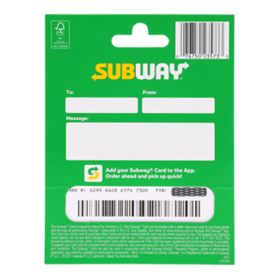 Subway® Card