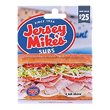 Jersey Mikes $25 Gift Card, 1 Each