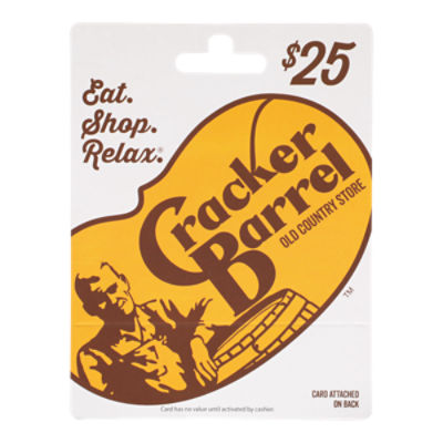 Cracker Barrel $25 Gift Card, 1 each, 1 Each