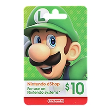 Nintendo America $10 Gift Card, 1 each