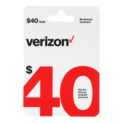 Verizon $40 Gift Card, 1 each