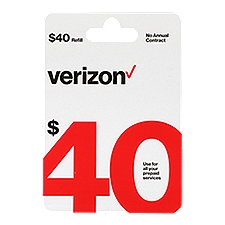 Verizon $40 Gift Card, 1 each