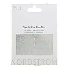 Nordstrom $50 Gift Card  , 1 each