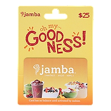 Jamba Juice $25 Gift Card, 1 each