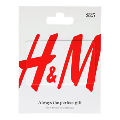 H & M $25 Gift Card, 1 each