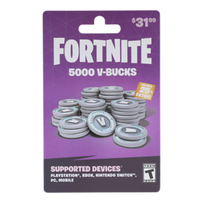  Fornite V-Bucks Gift Card $31.99 : Gift Cards