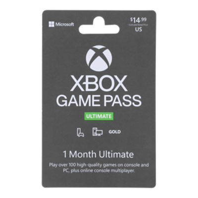 Microsoft Xbox Game Pass Ultimate: PC and Xbox games for $14.99