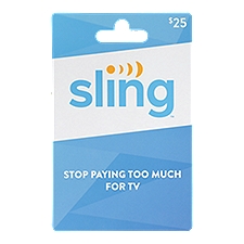 Sling TV $25 Gift Card , 1 each