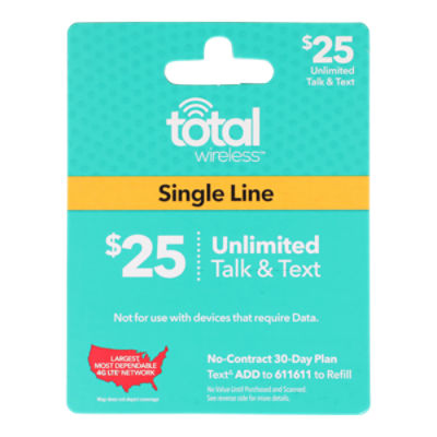 Total Wireless $25 Gift Card, 1 each, 1 Each