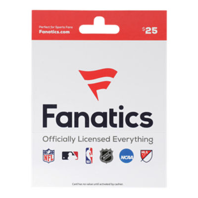 Fanatics $25 Gift Card, 1 each