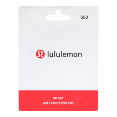 Lululemon $50 Gift Card, 1 each, 1 Each