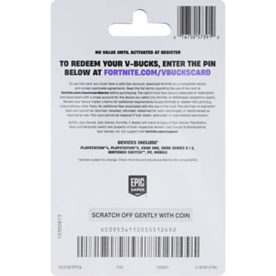 Fortnite $8.99 V-Bucks Gift Card
