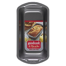 GoodCook Premium Nonstick Steel Mini 5.75'' x 3'' Gray, Loaf Pan, 1 Each