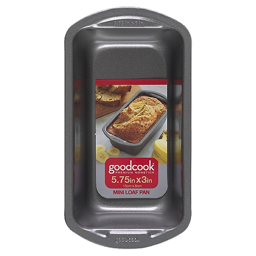 GoodCook Premium Nonstick Steel Mini Loaf Pan, 5.75'' x 3'', Gray