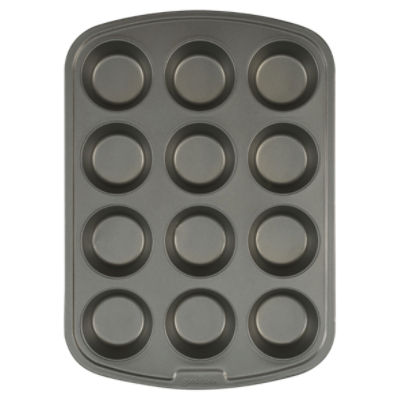 GoodCook Nonstick Steel 12-Cup Muffin Pan, Gray