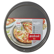 GoodCook Nonstick Steel 12'' Pizza Pan, Grey