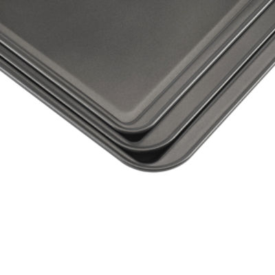 GoodCook Professional Steel Nonstick Cookie Sheet Bakeware Pans 3 Pack(Open  Box)