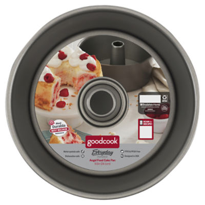 GoodCook Nonstick Steel Angel Food Cake  Pan, 9'', Gray