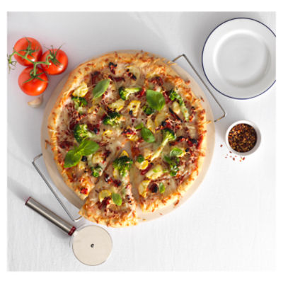 Pizza stone with rack hot sale