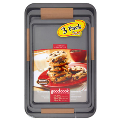 Good Cook Premium Nonstick Cookie Sheet Set, 3 count