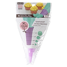 GoodCook Oodle Tips 4 count Disposable Cake Decorating Bags with Shell Tips