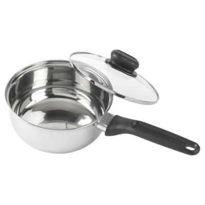 GoodCook 1.5 Quart Stainless Steel Sauce Pan With Glass Lid