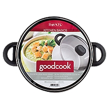 Good Cook Dutch Oven with Lid - Stainless Steel - 5 Qt, 1 Each