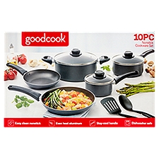 Goodcook Nonstick Cookware Set, 10 count