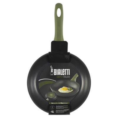 Bialetti Simply Italian Nonstick Aluminum 8'' Frying Pan, Gray/Green