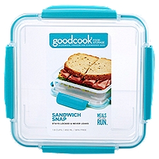 GoodCook Meals on the Run Sandwich Container, Locking Lid, 1 Each