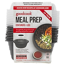 GoodCook 4 Cup Meal Prep Containers + Lids, 10 count