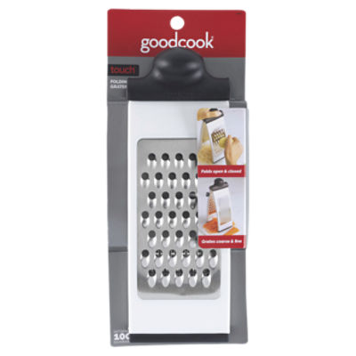 GoodCook Touch Folding Grater, Dual Sided Blades with Comfort Handle and Nonslip Base