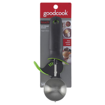 GoodCook Touch Ice Cream Scoop, Stainless Steel with Comfort