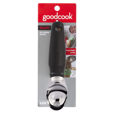 GoodCook Touch Ice Cream Scoop, Cast Zinc Head with Comfort Grip Handles