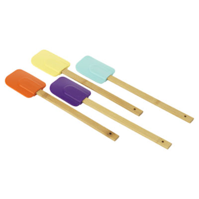 GoodCook Ready 4pk Silicone Spatulas with Bamboo Handles