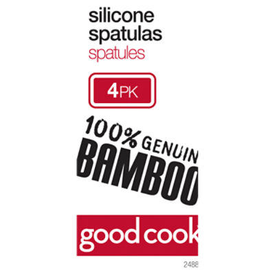 GoodCook Ready 4pk Silicone Spatulas with Bamboo Handles