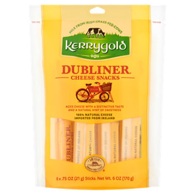 Kerrygold Dubliner Cheese Snacks Sticks, .75 oz, 8 Count